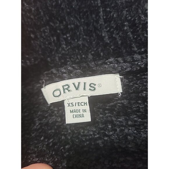 NEW Orvis Womens XS Open Front Cardigan Sweater Charcoal Black Ribbed H411 - Picture 8 of 9